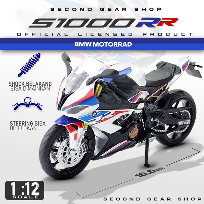 Diecast Niatur Motor Bmw S1000Rr Skala 1 : 12