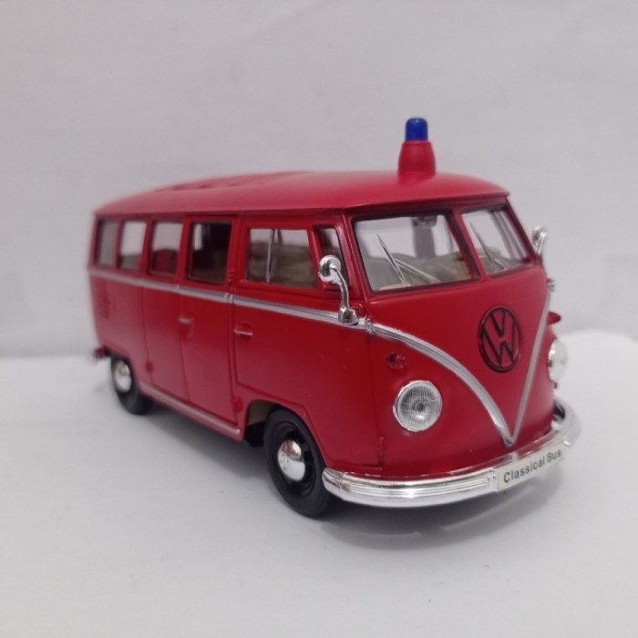 Diecast Vw Combi Volkswagen T1 Classical Bus Feuerwehr Welly 1:24