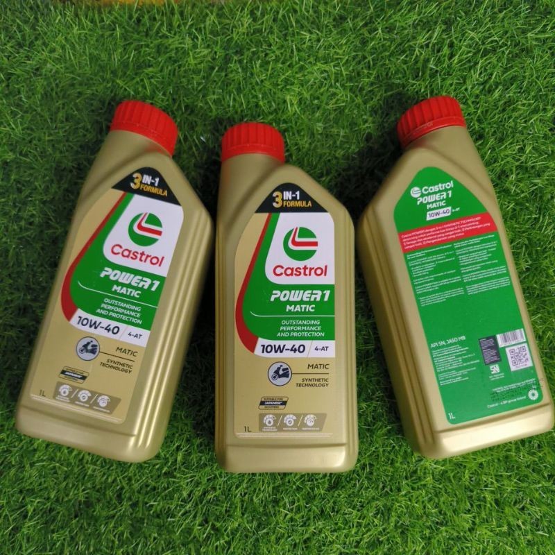 OLI CASTROL POWER 1 MATIC 10W-40 1 LITER (100% ORIGINAL) NMAX, AEROX, LEXI, DLL