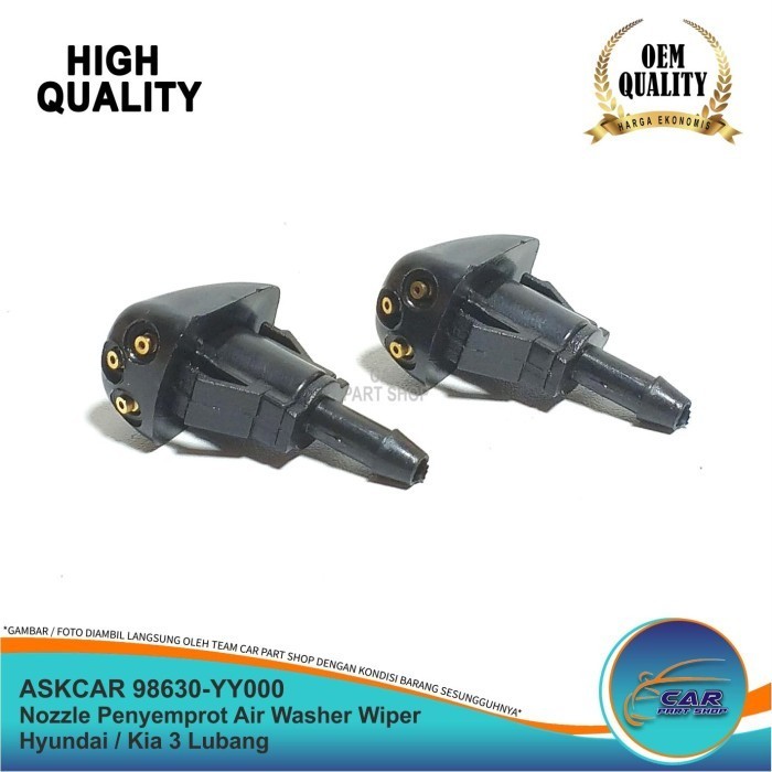 Nozzle Nozel Nosel Penyemprot Air Washer Wiper Hyundai Kia 3 Lubang