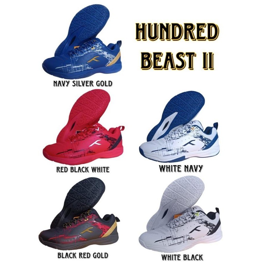 SEPATU BADMINTON OLAHRAGA HUNDRED BEAST II - BEAST 2 ORIGINAL CACASTORE55