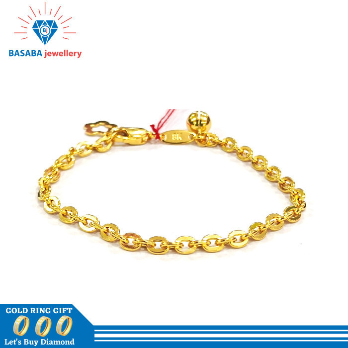 GELANG EMAS ANAK EMAS ASLI 375 MODEL TERLARIS