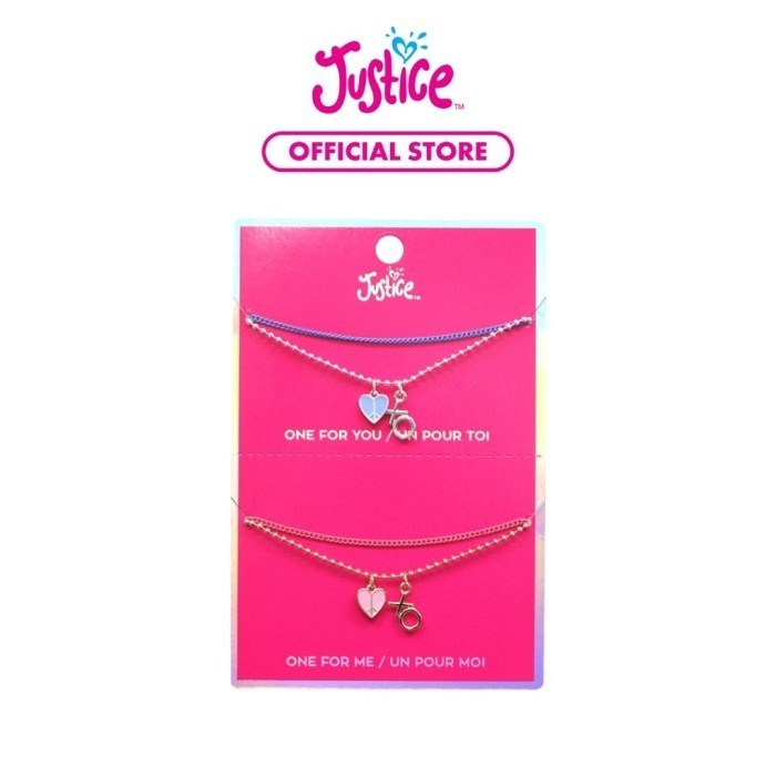 JUSTICE GIRLS 2 PACK PEACE HEART BFF - KALUNG ANAK PEREMPUAN
