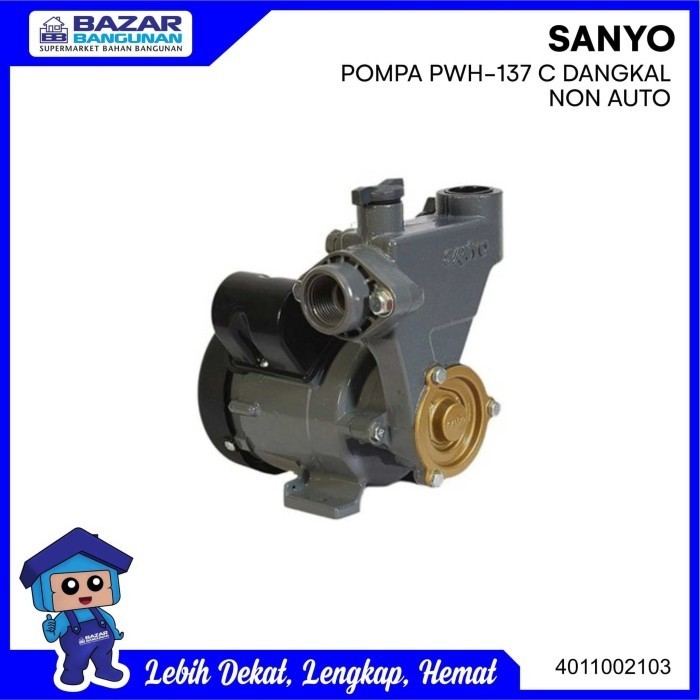 Pompa Air Jet Pump Jetpump Sumur Dangkal Sanyo Pwh 137 C 137C Pwh137C