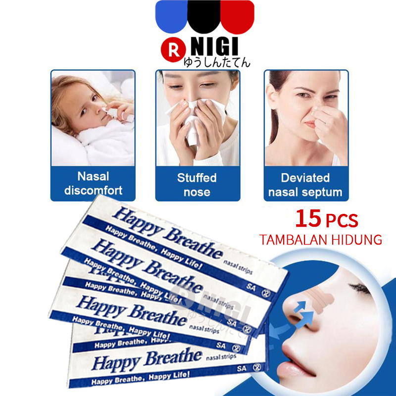 NIGI 15pcs Nasal Strips/Nose Strips Harmony/Nasal Strip Hidung Melegakan