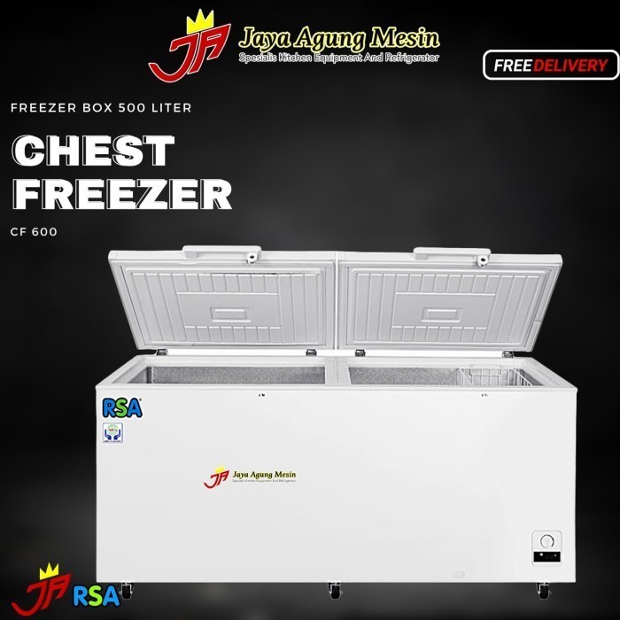 New Rsa Freezer Box Cf-600H / Cf 600 Rsa/ Chest Freezer 500 Liter / Frizer