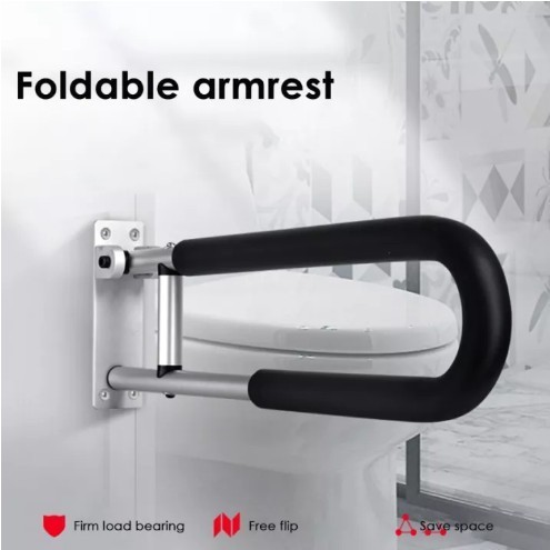 Besi Pegangan Kamar Mandi Handrail Toilet Foldable Armrest Portable