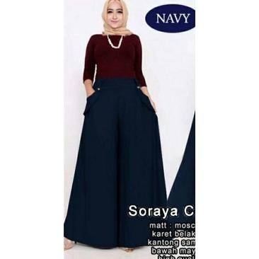 Celana Kulot Soraya Terbaru/Celana Soraya Cullotes (L,Xl,Xxl, 5 Warna) Promo Celana Kulot Wanita Kek