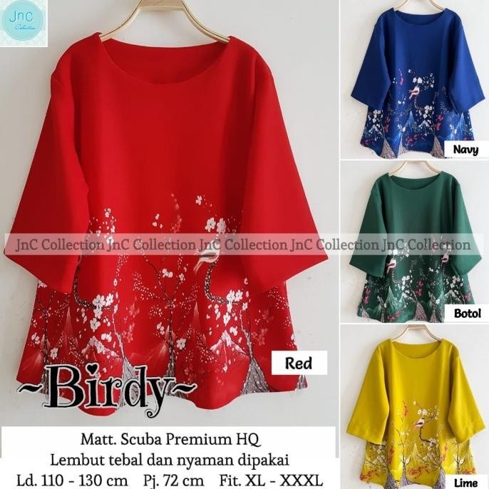 Blouse Atasan Jumbo Scuba - Birdy Blouse