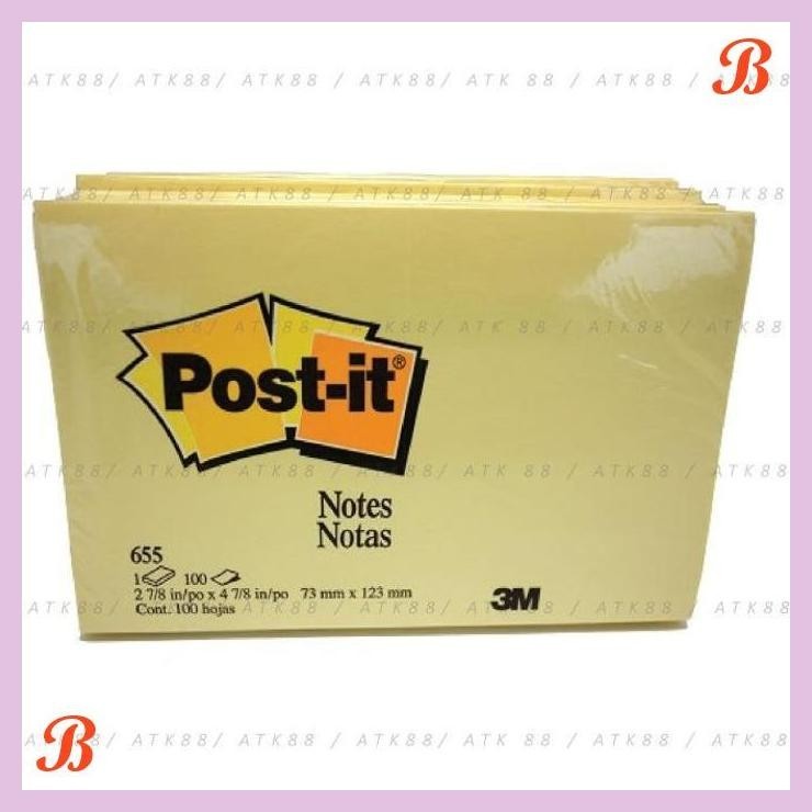 

| PGT | STICKY NOTES POST-IT NO. 655 1 PAD. 73 X 123 MM