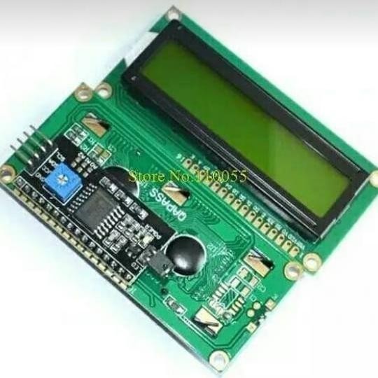 Miliki - Lcd i2c 1602 green 16x2 hijau display + i2c 