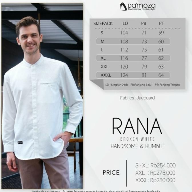 Terbaru Koko Lengan Panjang / Koko Rana By Damoza Putih Terbaik