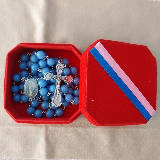 HAPPY SHOPPING Rosario Batu Alam - Warna Biru TERLARIS