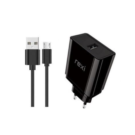 Terlaris REXI CC20M Charger + Kabel Micro 2A Single Port USB Fireproof Material 