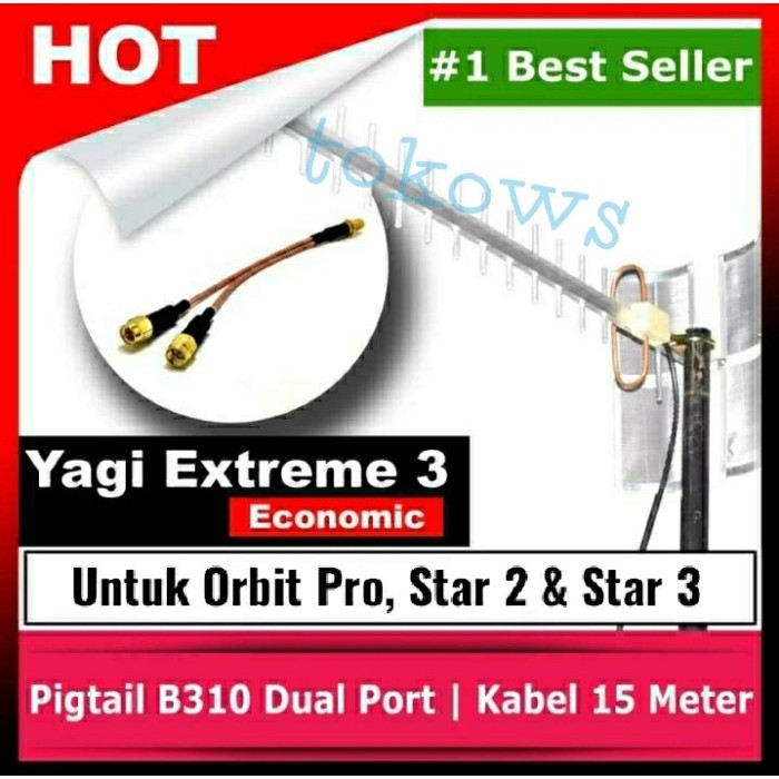 Antena Guat Sinyal Orbit Pro, Star 2 & Star 3 - Yagi Extreme 15M