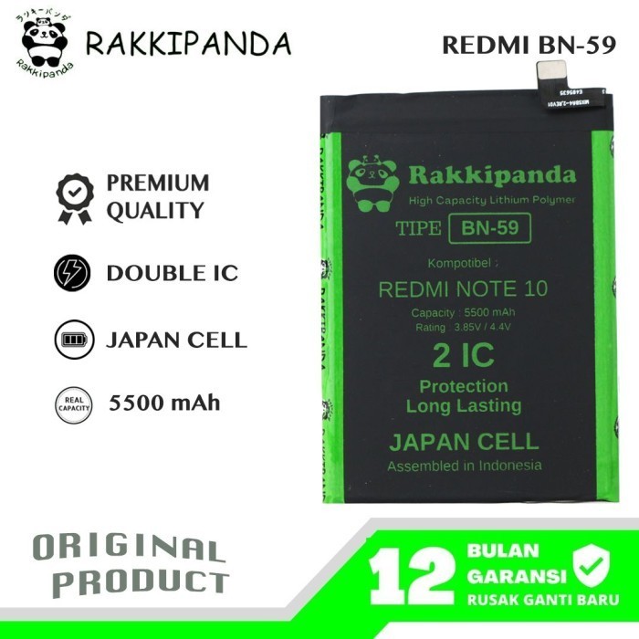 Terlaris Rakkipanda - Bn59 Redmi Note 10 / Redmi Note 10S Batre Batrai Baterai