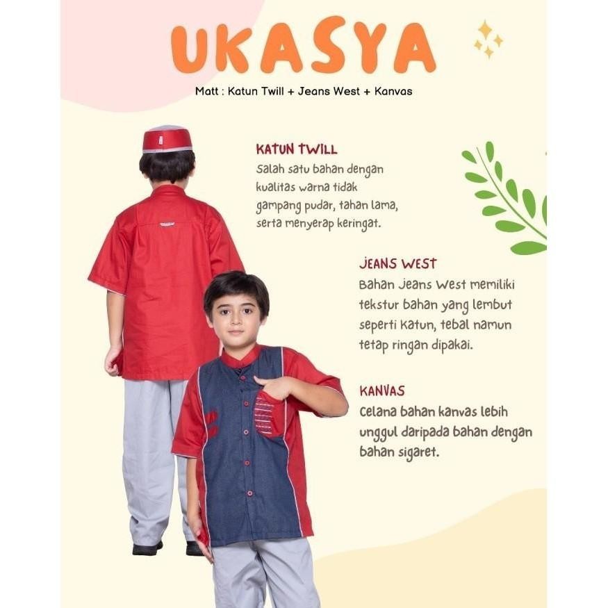 Baju Set Koko Anak Laki-Laki Ukasya By Fattaya Premium Matcha Berkualitas Ready