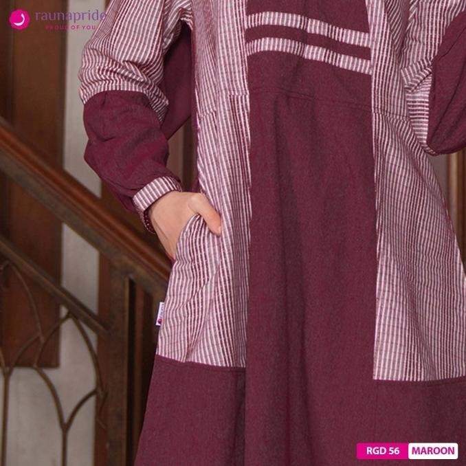 Rauna - Baju Muslim - Gamis Dewasa 56 Maroon