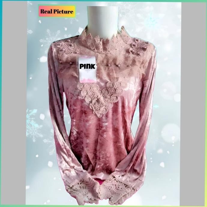 Fashion Atasan Blouse Wanita Casual Riani Tunik Kemeja Outfit Putih