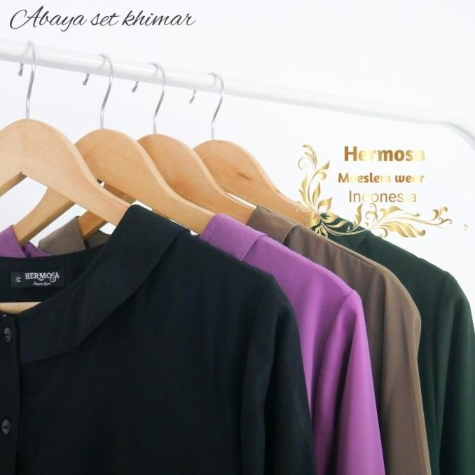 Set Abaya Hitam/Set Gamis Murah/Set Khimar/Set Gamis Polos/Set Hitam