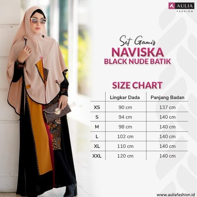 Naviska Set Gamis Syari Original Aulia Fashion