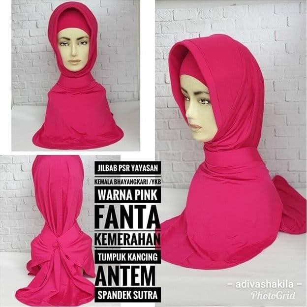 Jilbab Psr Yayasan Kemala Bhayangkari Ykb Antem Tumpuk Kancing