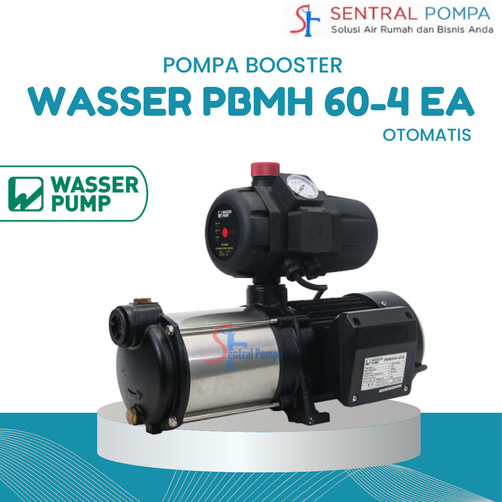 Wasser PB-MH 60-4 EA Pompa Booster Multistage Otomatis PBMH 60-4EA Pompa Air Pendorong | Sentral Pom