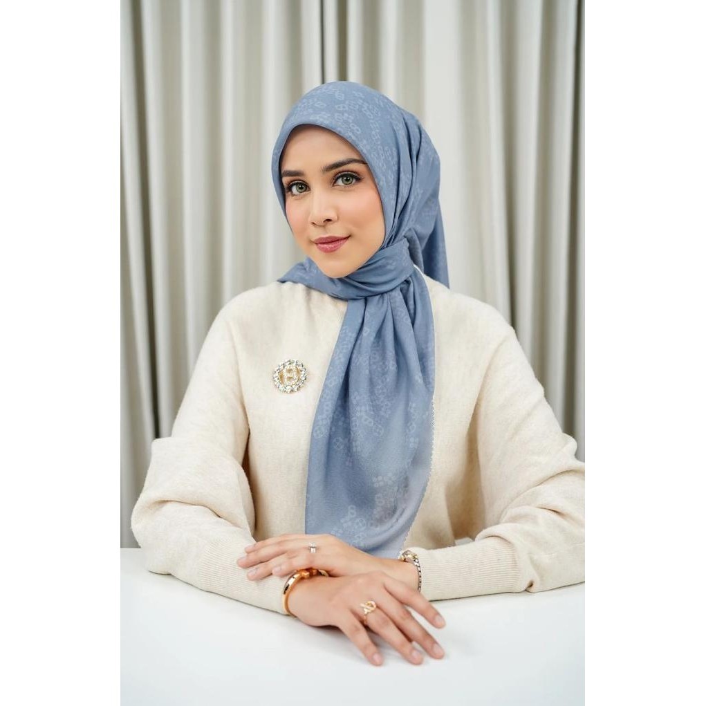 Buttonscarves Monogram Scramble Voile Square