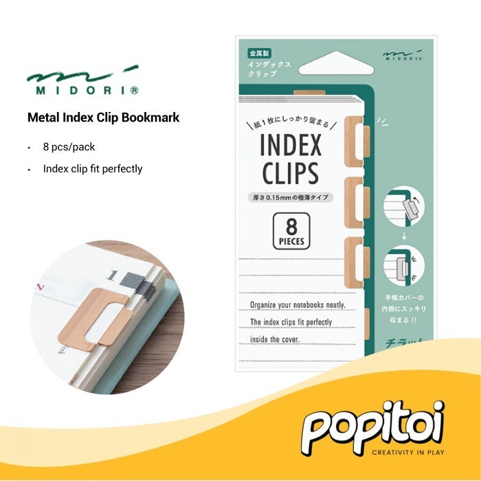 

MIDORI Metal Index Clip Bookmark Klip Pembatas Buku Halaman