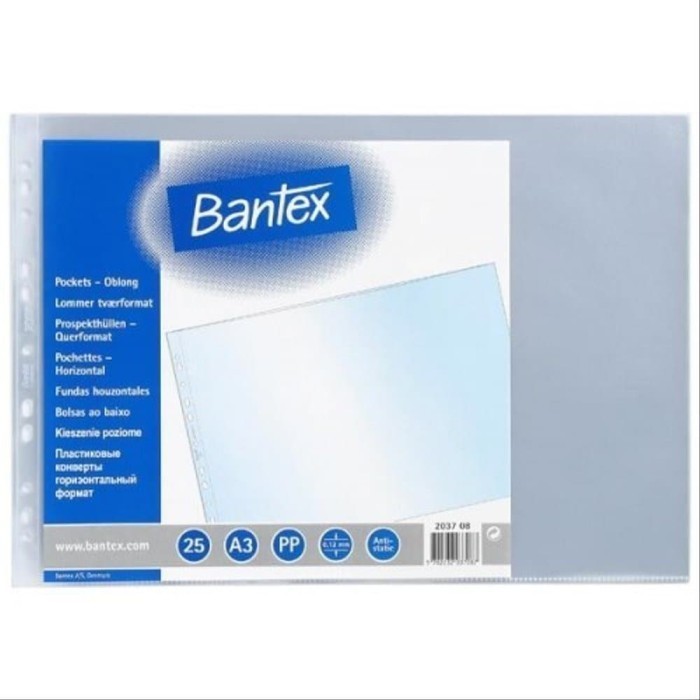 PP Pocket / Sheet Protector Folio A3 BANTEX Landscape