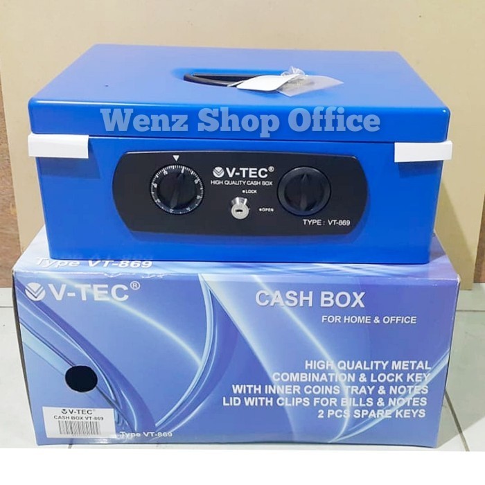 

Cash Box V-TEC VT 869 kotak Uang Perhiasan warna Biru