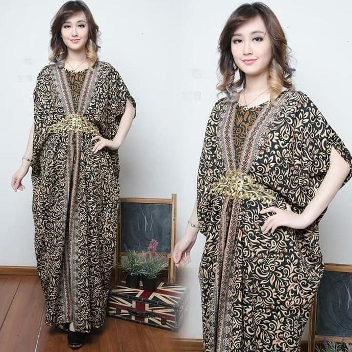Kaftan Maxi Dress Long Gamis Jumbo Busana Muslim Wanita Frila