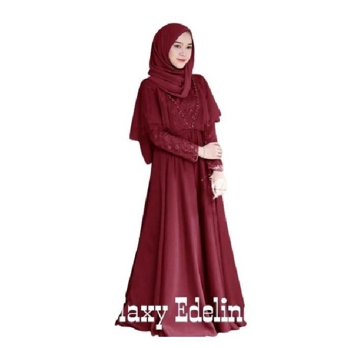 Maxi Edeline Maron [Gamis 0100] Vcb Baju Gamis Wanita Terbaru
