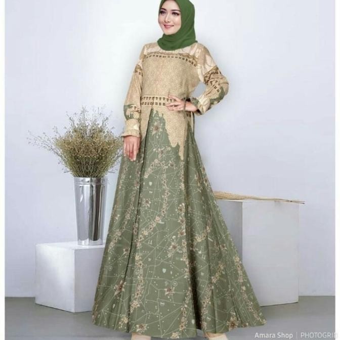 Gamis Wanita Syari Khimar Kekinian Fashion Muslim Dress Jubah Cewek