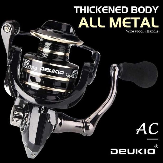 COD DEUKIO AC2000 Rell Rill Ril Reel Pancing Murah Metal Kuat 5.2:1