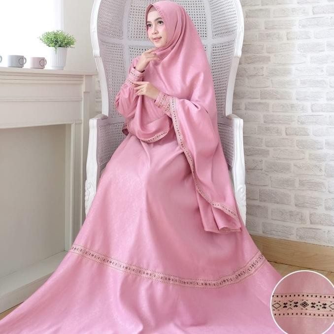 Setelan Syari / Gamis Balotelli Pink / Gamis Jumbo / Gamis Pink Syari