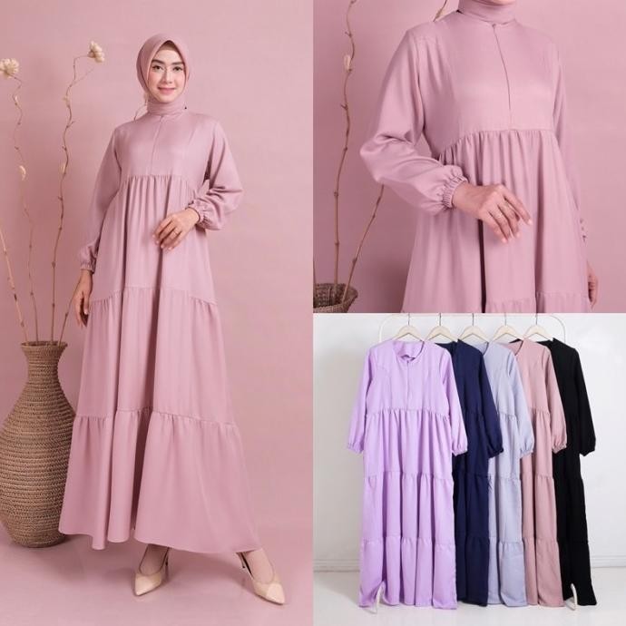 Seena - Gamis Sakhila Baju Gamis Bahan Katun Shakila Fashion Wanita Mo