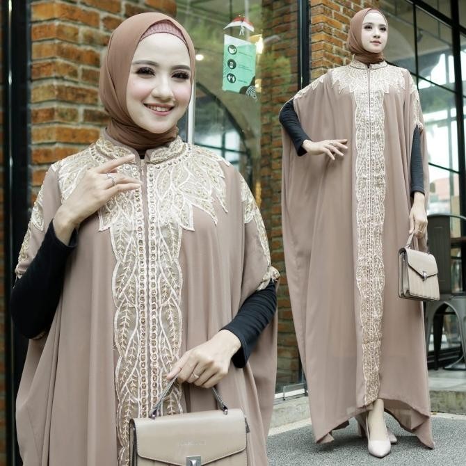 Kaftan Modern Busui Outer Kondangan Wanita Muslim Fashion Gamis Pesta