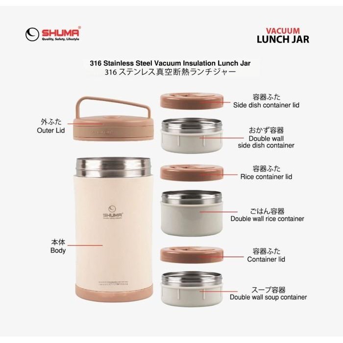 Lunch Box Shuma 1500 Ml Kotak Makan Siang Hot And Cold Food