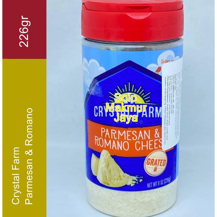 

Crystal Farm Parmesan & Romano Cheese 226gr Keju Parmesan Bubuk226 gram Promo Murah!