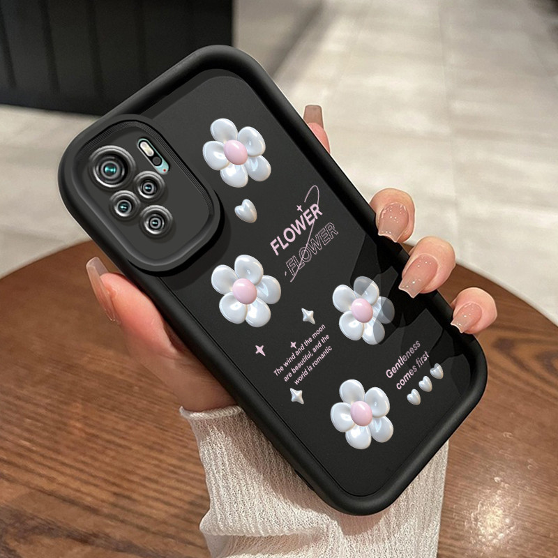 Casing Hp Xiaomi Redmi Note 10 Redmi Note 10s Redmi Note 10 Pro POCO M5s Case Casing ponsel bunga de