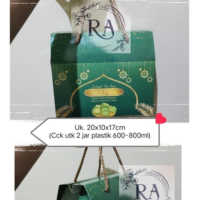 

Greendy Box Lebaran 2 Jar 750Ml 600Ml Box Kuker Lebaran Box Cookies 002