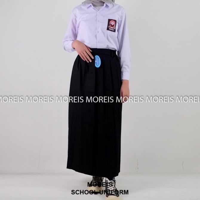 Seragam Rok Remple/Rempel Panjang Hitam Famatex