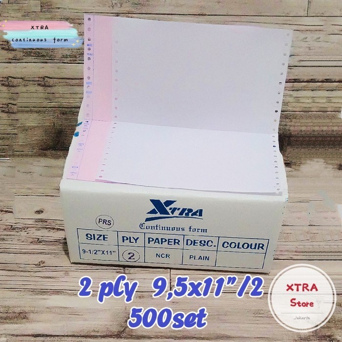 

Kertas 2Ply Continuous Form 9,5 X 11 /2 500Set