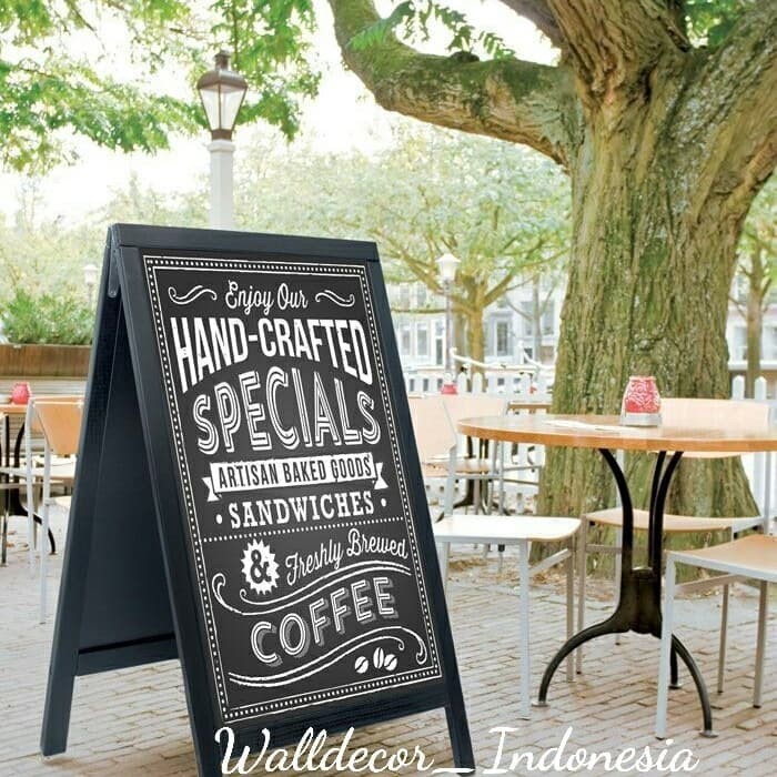 

Papan Tulis Kapur 2 Muka Papan Board Kayu Papan Menu Cafe Dekorasi Per