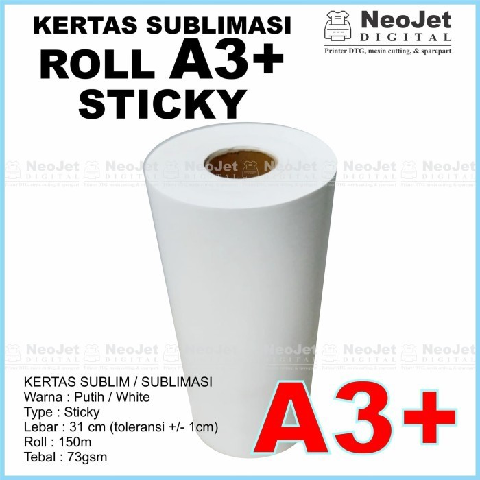 

Kertas Sublim Sublimasi Sublimation Transfer Paper Roll Lebar 31 Cm A3
