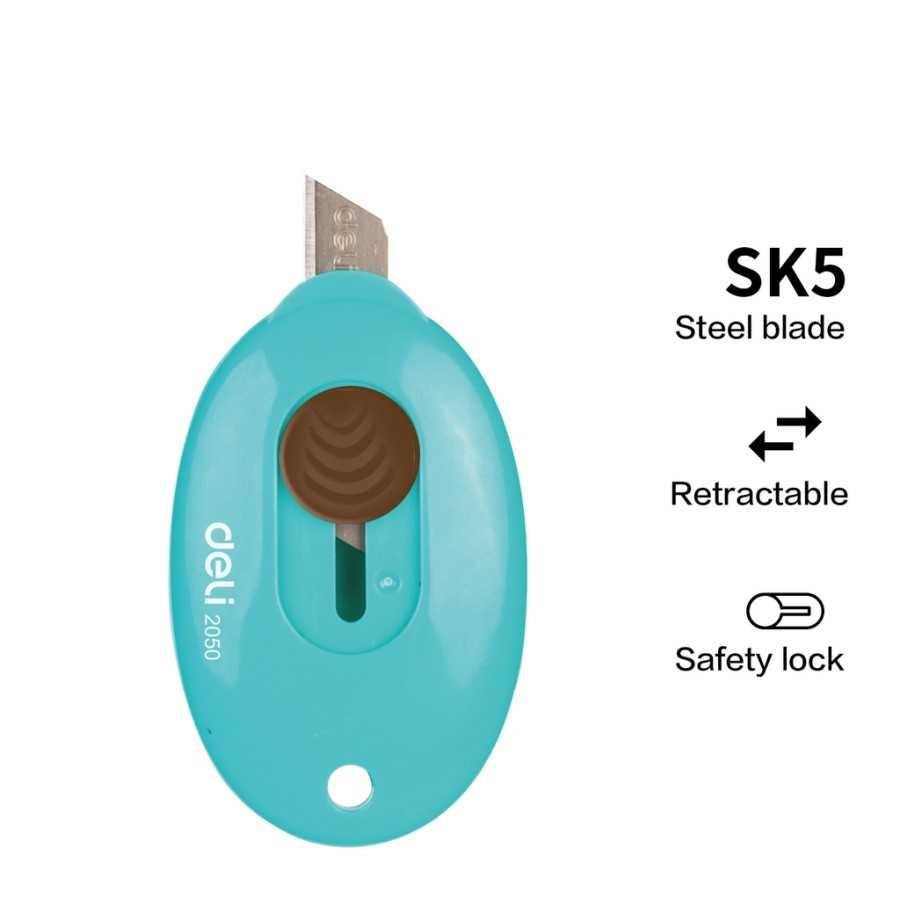 

[Grosir Boby] Deli Pisau Pembuka Paket Mini Cutter Retractable Safety Lock - E2050F