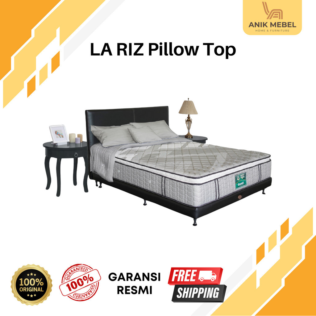 Springbed Guhdo La Riz Pillow Top All size Garansi resmi - Anik Mebel & Elektronik Furniture Purwoda