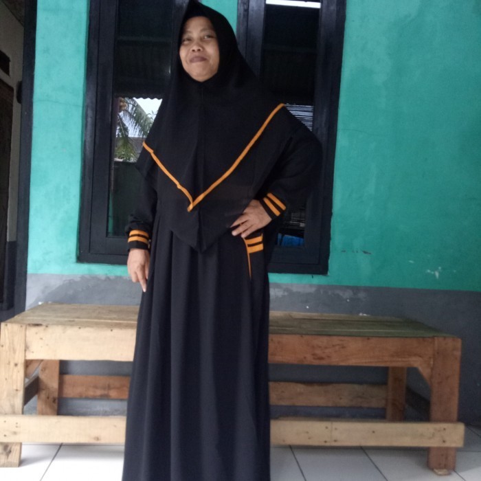 Azizah Black Gamis Syari Premium Busui Baju Wanita Terbaru Original DiskonR33A
