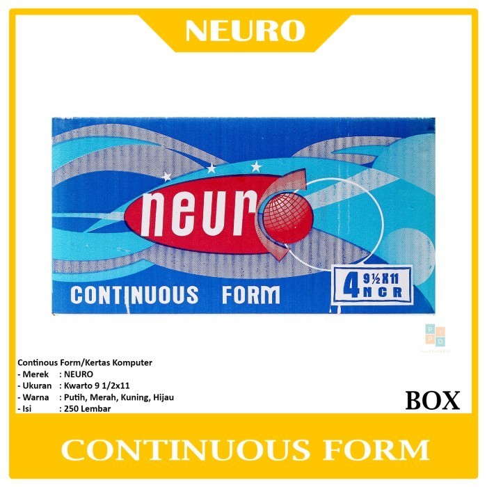 

Khusus Gosend! Continous Form 91/2 X 11 4 Ply ( K4 Neuro ) Ncr